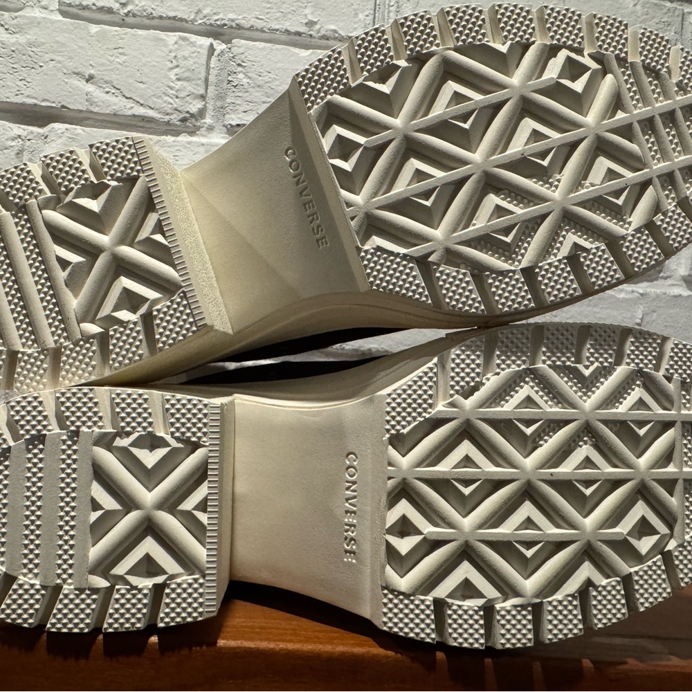 Converse Women's Brown and Cream Heeled Sneakers - Picture 4 of 5